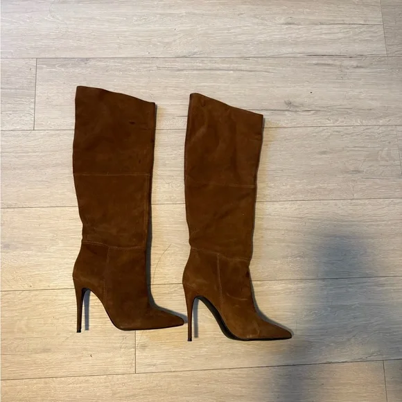 Elegant Brown Knee-High Women's Boots - Picture 1 of 4
